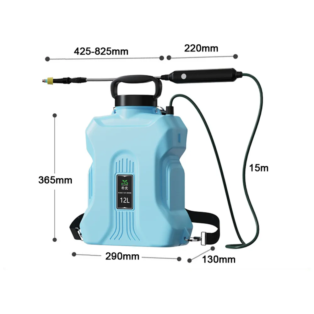 12 litri di spruzzatura elettrica a spalla ricaricabile a spalla per annaffiatura per annaffiato ad annaffiatura a bottiglia di acqua per acqua