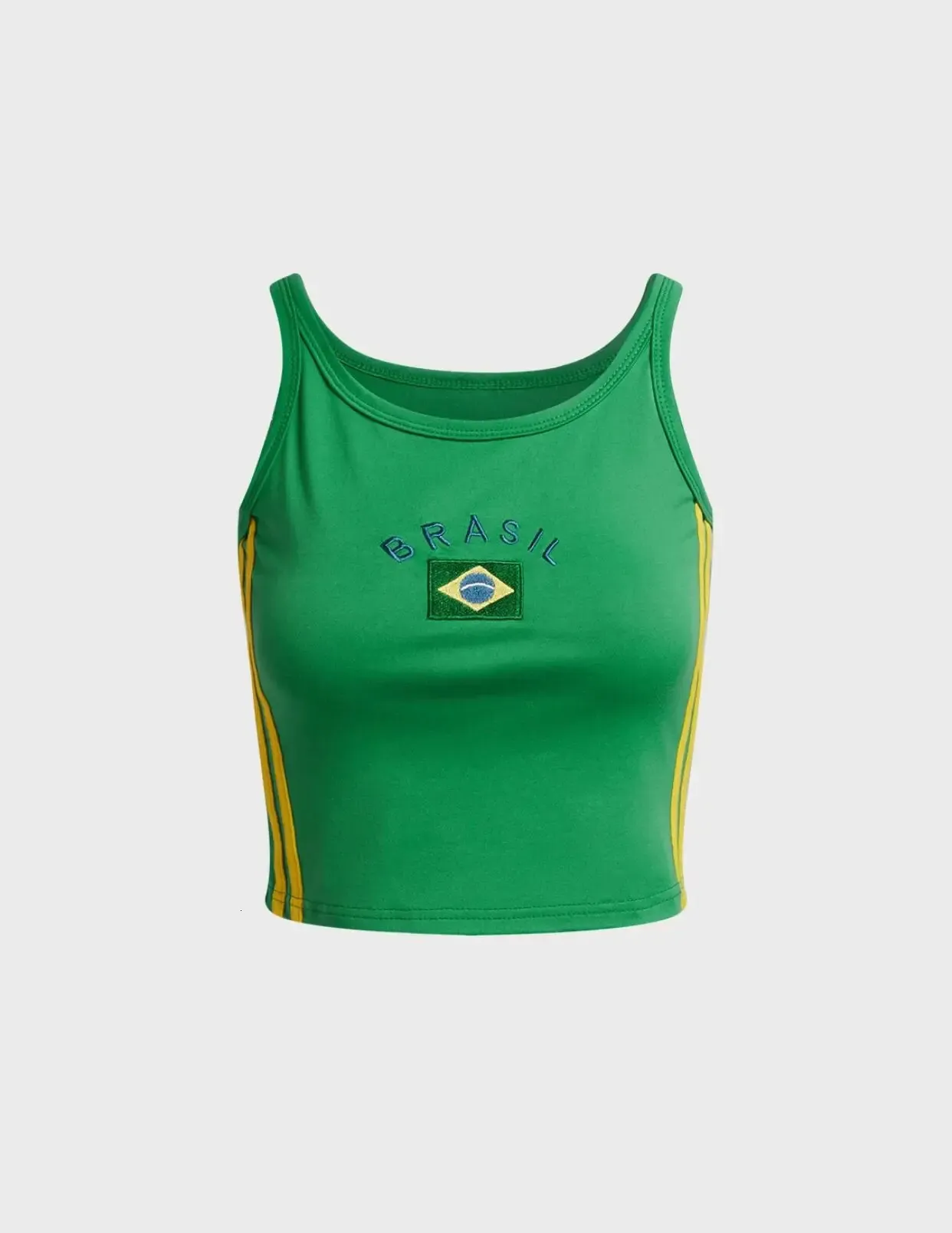 BRASIL Top For Women Tops Female Clothing Crop Top Sexys 90s Vintage Clothes Aesthetic Womens Blouses Emo Harajuku Y2k Woman 240327