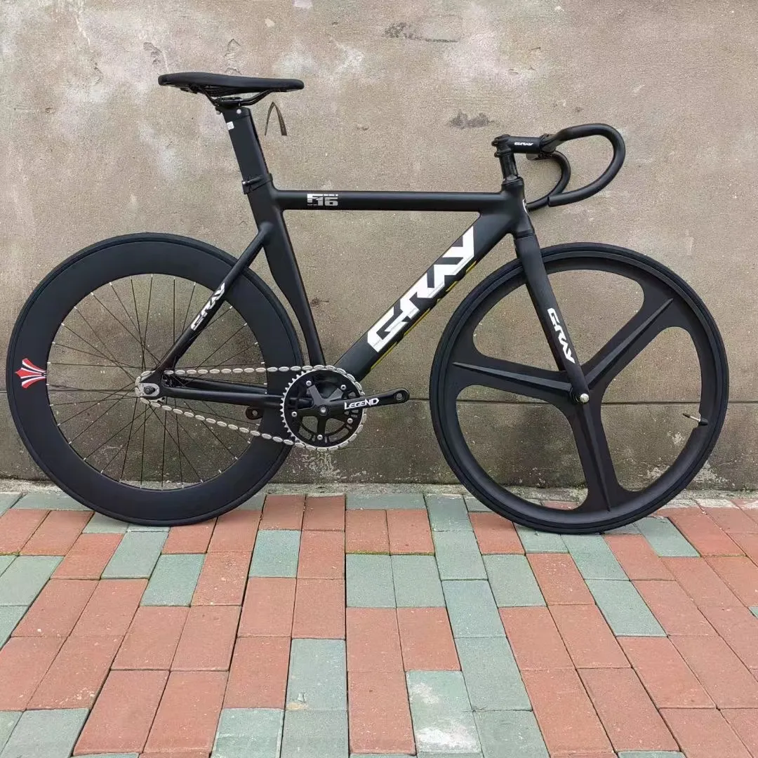 GRAY 700C Aluminum Alloy Frame Fixed Gear rider bike