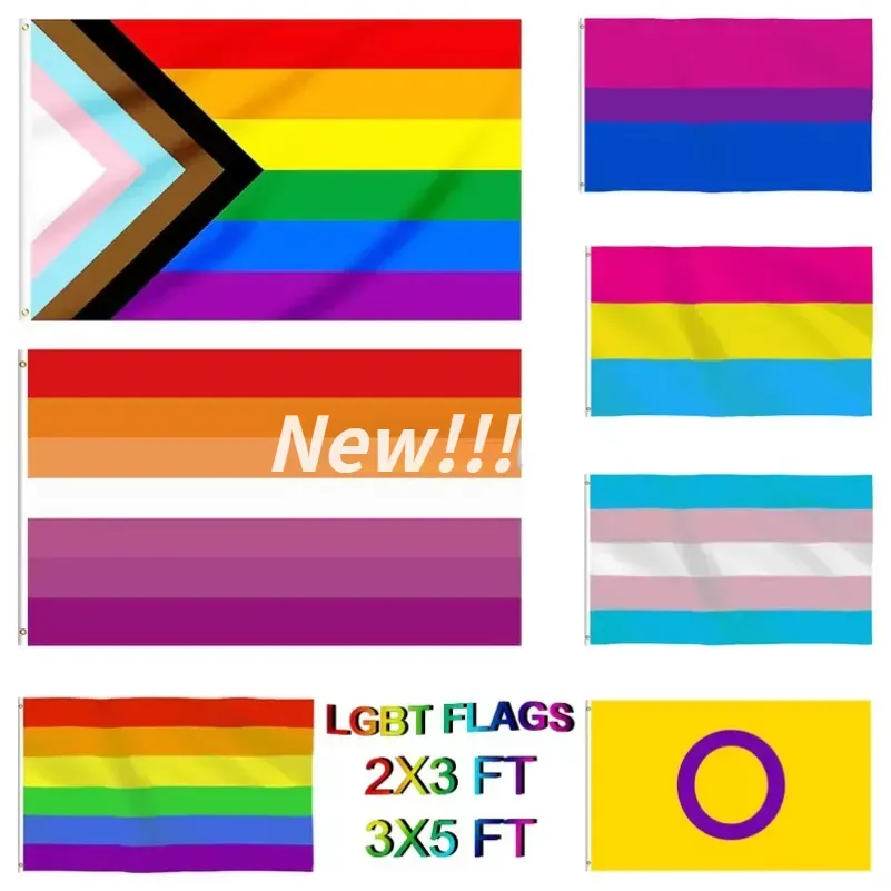 Stock Gay Flag 90x150cm Rainbow Things Things Pride Bisexual Lesbien Pansexual Accessoires LGBT Flags CPA4205 0508