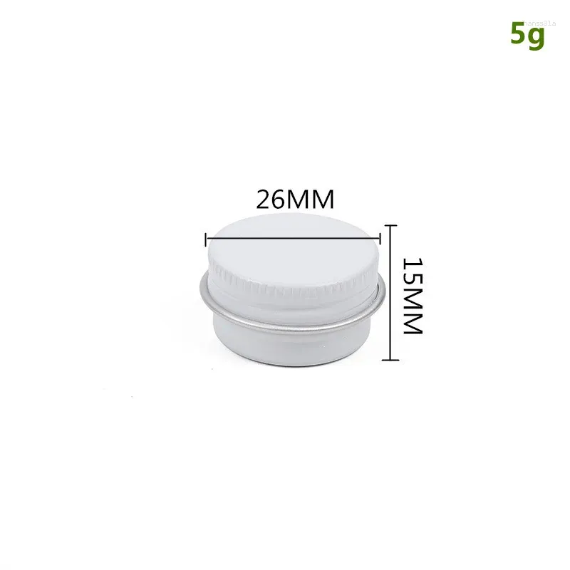 Flessen 200 stcs 0,17 oz wit monster aluminium tin pot 5 ml navulbare containers rond containerblikken voor cosmetische lipcrème