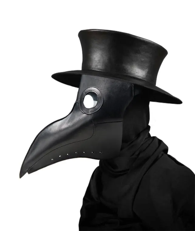 NOWA Plaga Doktor Maski Dziur Doktor Mask Długie nos Cosplay Fancy Mask Gothic Retro Rock Skóra Halloweenowa maska ​​7441245