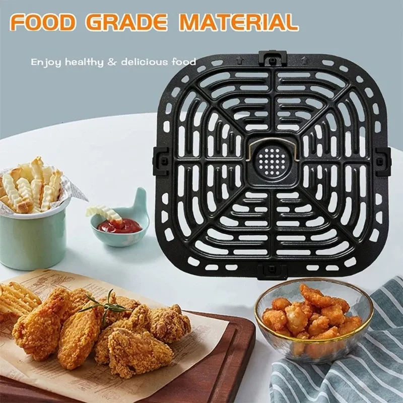Fryers Air Fryer Grill Pan NonStick Cooking and Grilling Tray Perforated Crispers Plate for Instant Vortex 6qt Air Fryer Part