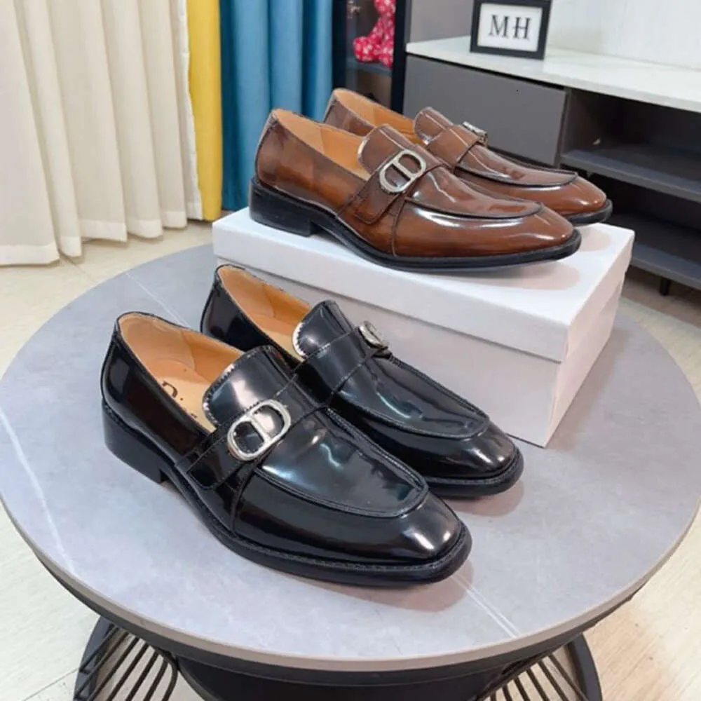 Orijinal İngiliz One Foot Pedal Loafers, High-End tabanlar, Moda İş Gündelik Deri Ayakkabı Erkekler İçin