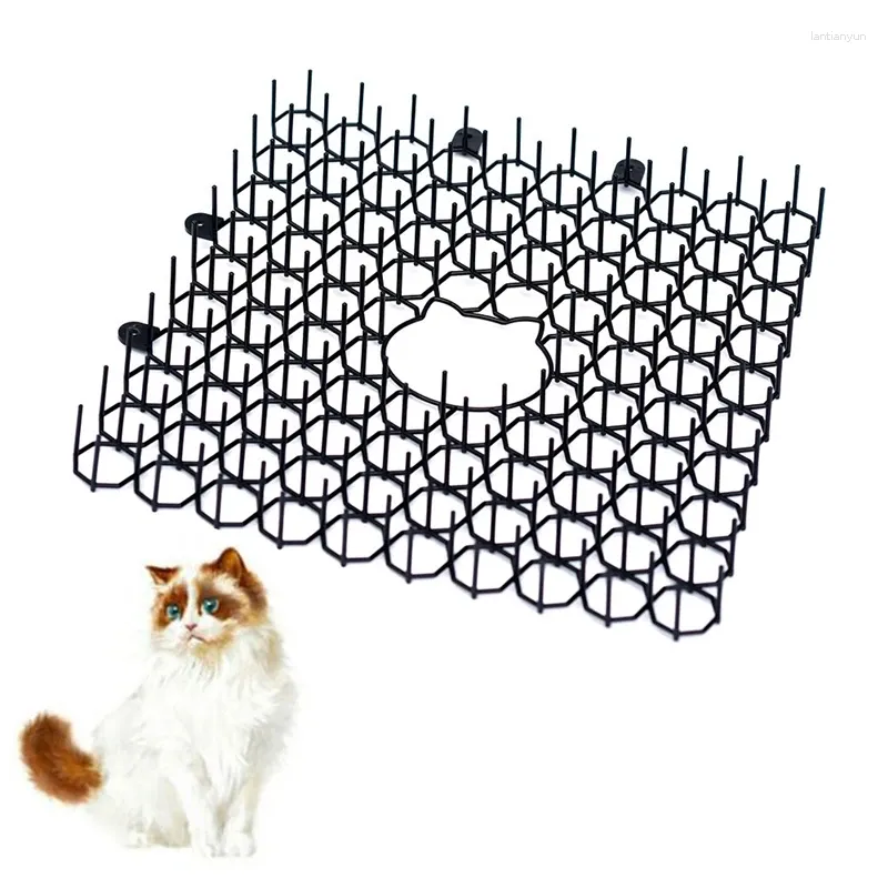 Kattbärare trädgård skarvade scat mattor anti-katt sticka remsor håller sig säker plast spik hundavvisande matta leveranser