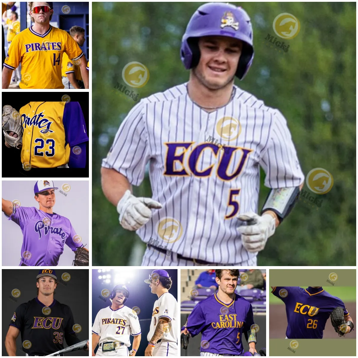 Gavin Williams Bryson Worrell East Carolina Baseball Jersey Jeff Hoffman Alec Burleson Jacob Jenkins-Cowart Carter Cunningham Justin Wilcoxen ECU Pirates Jerseys