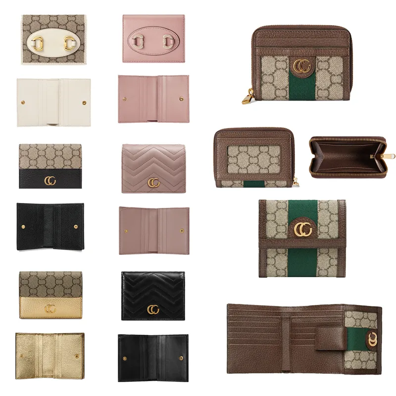 Women's mens Internal card slot id card holder Marmont Ophidia Coin Purses With box Luxury key wallet Designer travel Leather quilted Wallets Vintage passport holder