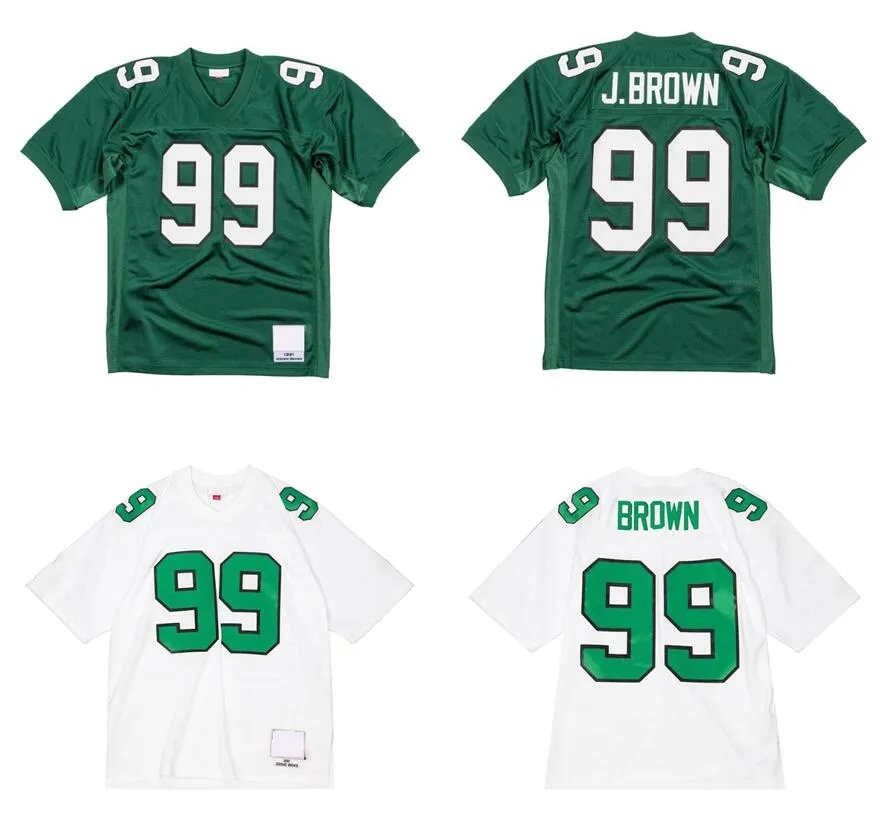 Stitched Football Jerseys 99 Jerome Brown 1990 1991 Mesh Legacy Pensionerade Retro Classics Jersey Men Women Youth S-6XL