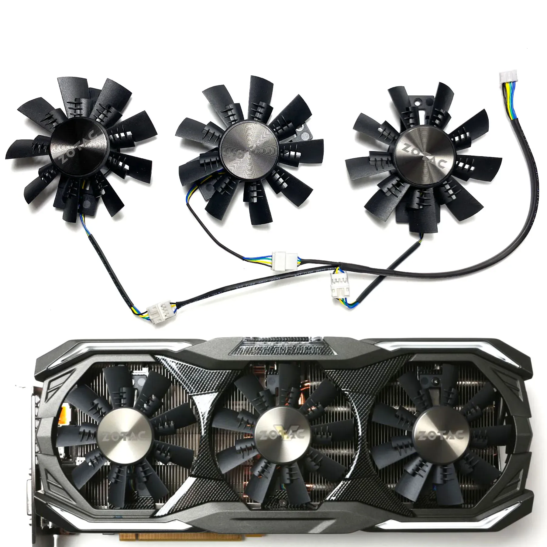 Pads New For ZOTAC GeForce GTX1070 1070ti 1080 AMP! Extreme Graphics Card Replacement Fan GAA8S2U