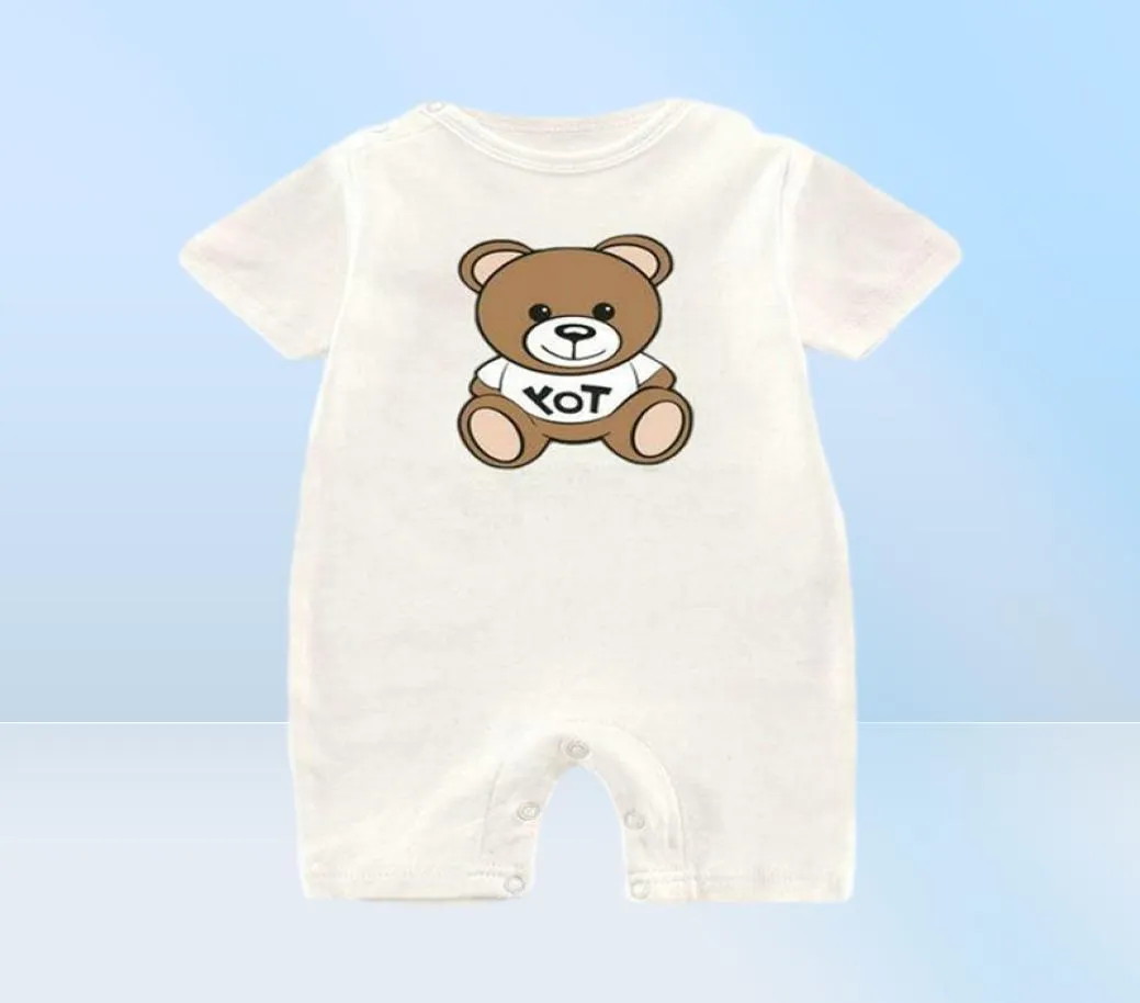 Nouveau petit bébé Baby Rompers Boys Girls Designer Imprimerie M0SC1N0 Coton Pure Gouetté Soft Soft Solice Solid Long confortable Brea7395500
