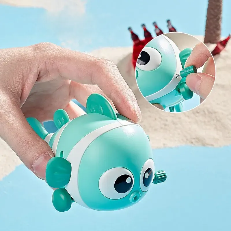 Random 2PCs Funny Fish Wind Up Toys Fish Swing Toy Game Prizes Classroom Incentive Reward Party Favor Gift For Children