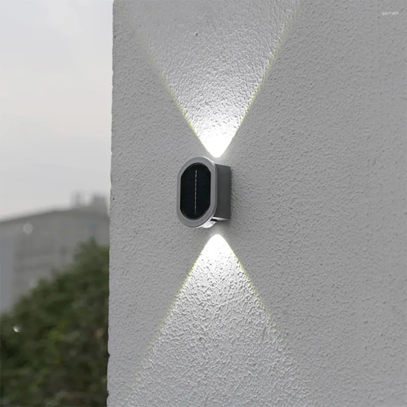 Lâmpada de parede led solar led à noite ao ar livre leve à prova d'água Sunção solar interruptor sensorial de instalação fácil ajustável para o parque do pátio