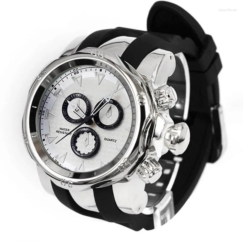 腕時計の腕時計監視メンズビッグダイヤルメンスポーツシリコンバンドQuartz Montres Homme Mannen Horloge reloj