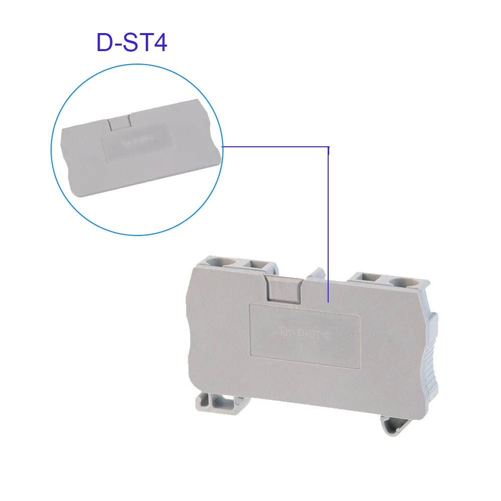 1 кусок конечной крышки D-St4 для блоков с терминалом DIN DIN ST4 и PT4