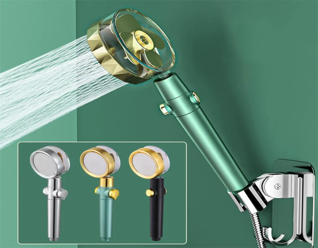 Epacket 360 Tête de douche turbocompressée à haute pression tourbillonnante avec porte-tuyau de tuyau de salle de bain Pluas de massage pressurisé 1871105