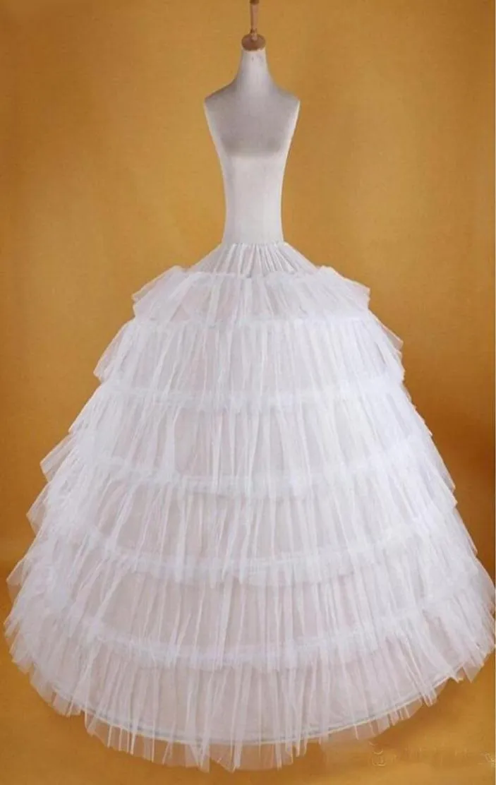 Jupons blancs pour la robe à balle avec une robe formelle de glissement de glissement gonflé tout nouveau grand accessoire de mariage long12253728889058