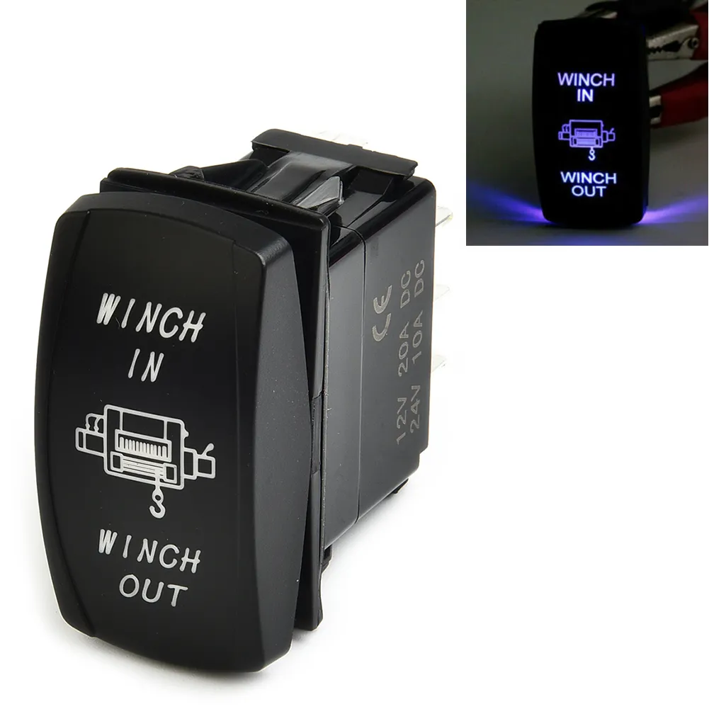 Black Winch IN OUT Rocker Switch With Blue LED ... From Ddmyjan, $28.66 ...