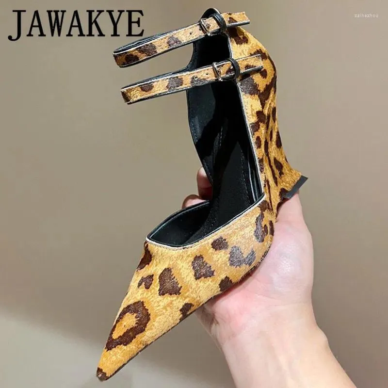 Dress Shoes Runway Brand Ladies Pumps Sexy Pointed Toe Buckle Strappy Wedge Formal Evening Party Women's High Heel Mary Janes