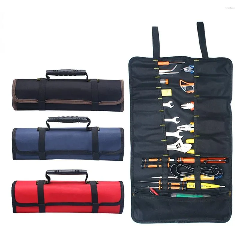 Sacs de rangement Sac à outils universels multifonction Oxford Pocket Toolkit Tools Roulé Organisateur d'outils de grande capacité portables