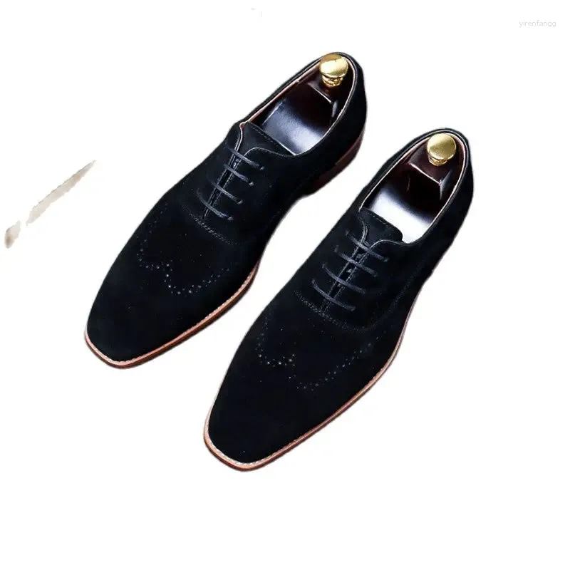 Vestido sapatos de negócios traje homens anti-suued anti-chouco nubuck grande oxfords masculino