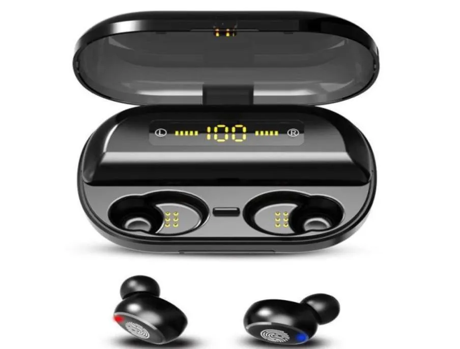 V11 TWS Betooth Headphone 4000mAh Affichage LED Écoute V50 V50 V50 9D Écouteurs imperméables stéréo avec microphone72378016153162
