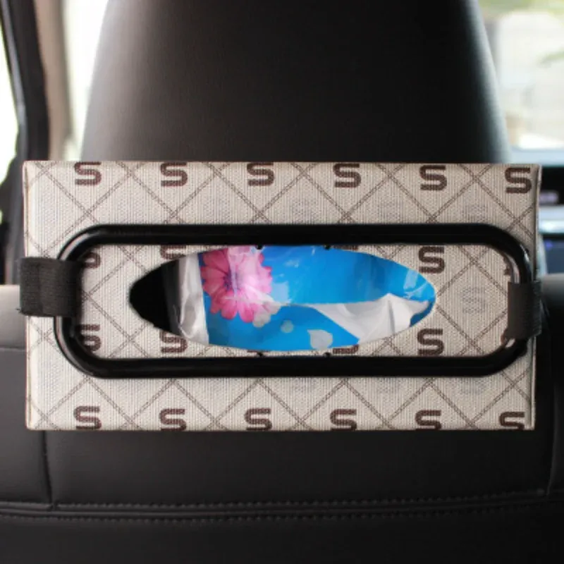 CARRO DE TESTRA VISÃO DO SUL CARRO Cadeira de carro de carro de volta de papel Toalheiro de papel Saco de papel Fixação Fixação Acessórios de armazenamento de interiores automáticos