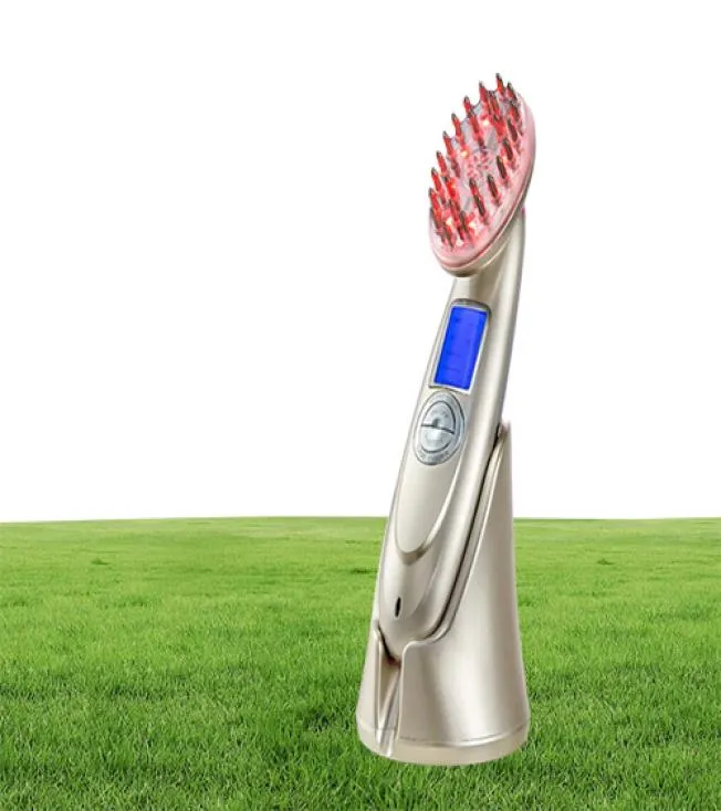 NEW 4 in 1 LCD Rechargeable Electric Laser Regrowth Hair Comb Grow Hair Brush Scalp Massager Anti Hair Loss Health Care Machine3102110