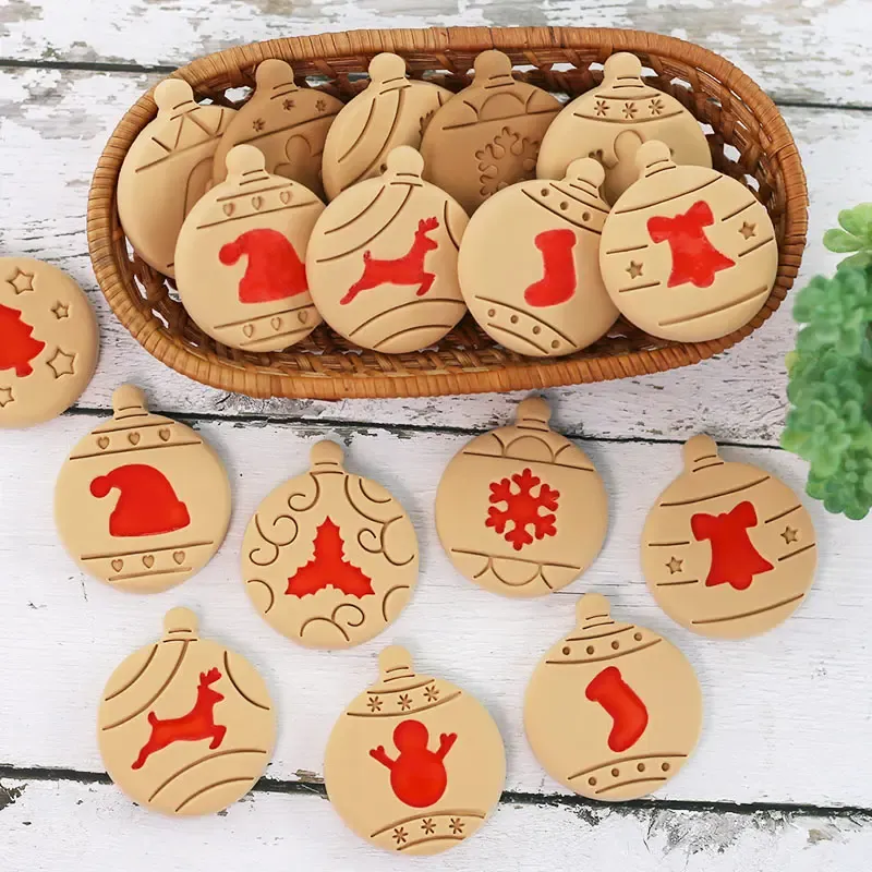 10pc Christmas Cookie Cutter Jar molho Chocolate Mold Molde