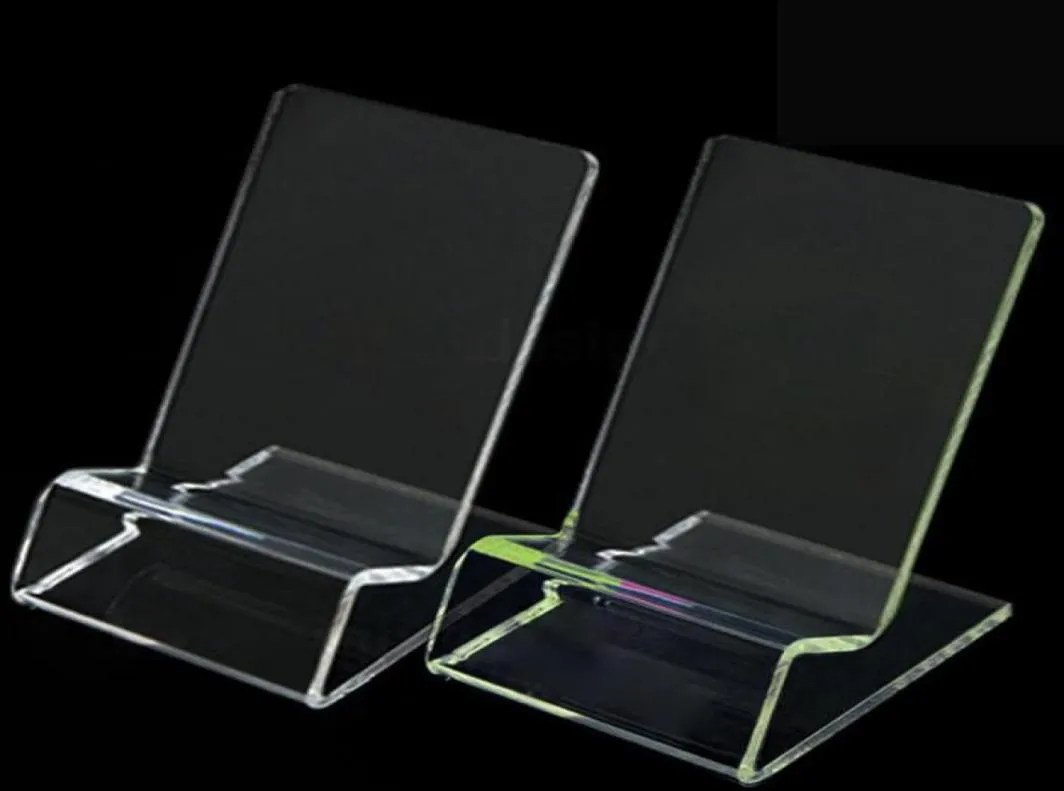 Os suportes de exibição de acrílico transparente montamentos lasercut clear bancada show racks titulares universais com filmes de proteção para batedão98479997