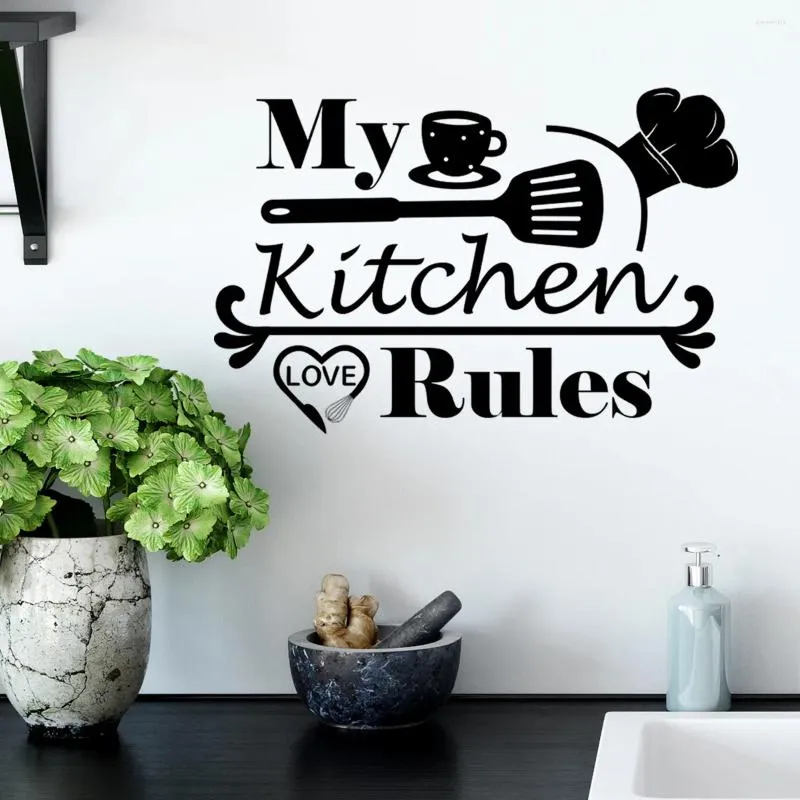 Wallpapers 30 40cm English My Kitchen Wall Sticker Living Room Bedroom Study Background Restaurant Decoration