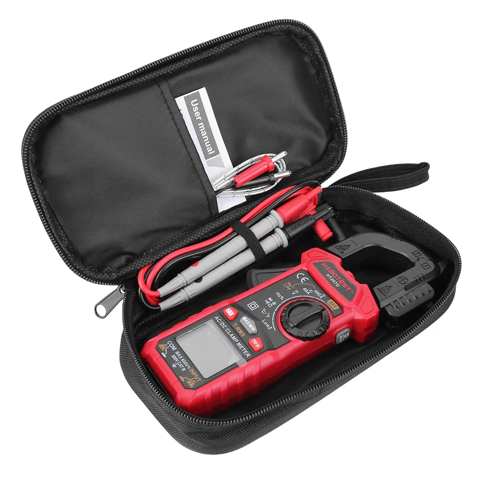 HT20 Digital Clamp Meter Curral TRUE RMS Smart Plier Amperemeter Auto Rang Amperemeter Elektrische Tester -Tools Automatische Voltmer