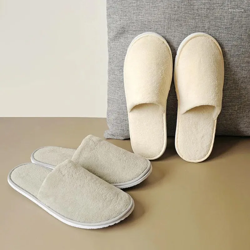 Slippers Indoor Home Hospitality Beauty Salon Club El Stay Thickened Washed Disposable Coral Velvet