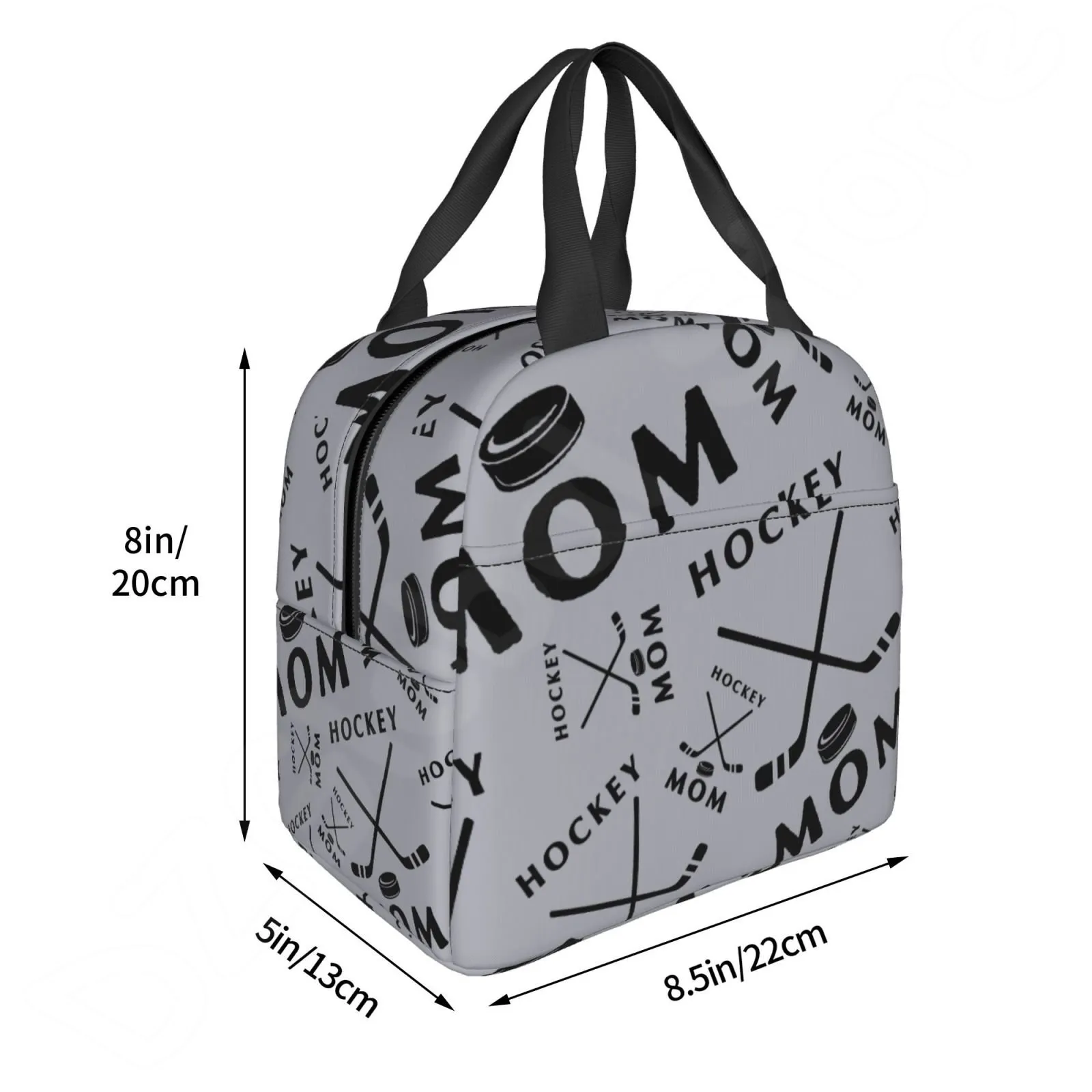 Hockey Mom Womens Lunchbags Isolierte Bento -Tasche wiederverwendbare thermische Lunchbox für Arbeit Picknicks Einkaufstaschen für Frauen
