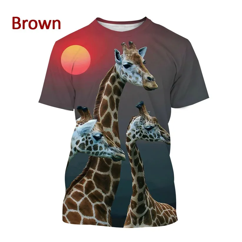 Grappige dierenprint 3D-T-shirt voor dames zomer casual V-hals streetwear korte mouwen puppy eend konijn koe grafische T-shirts dagelijkse kleding, #11, L