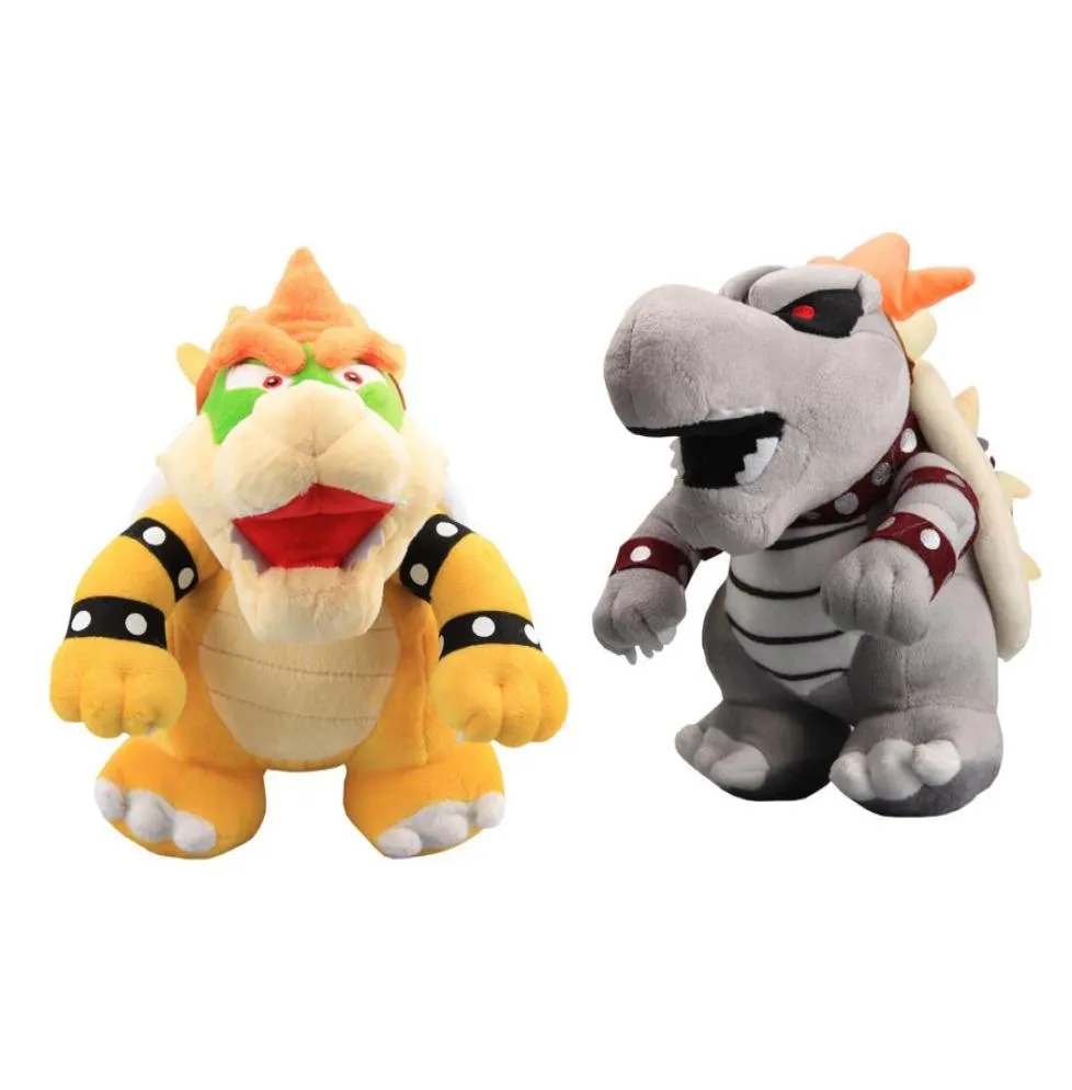 25cm Bowser Koopa Plushie Soft Stuffed Animal Toy, Yellow Gray