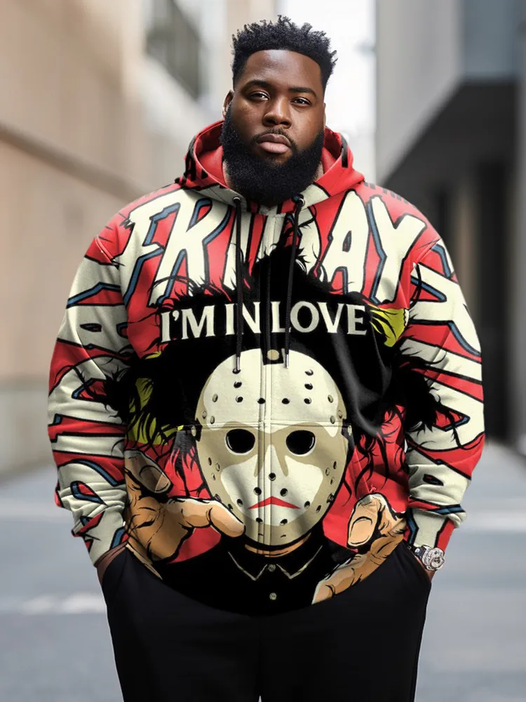 Men's Skull Hip Hop Graffiti Halloween Pumpkin Street Tie Dye Long