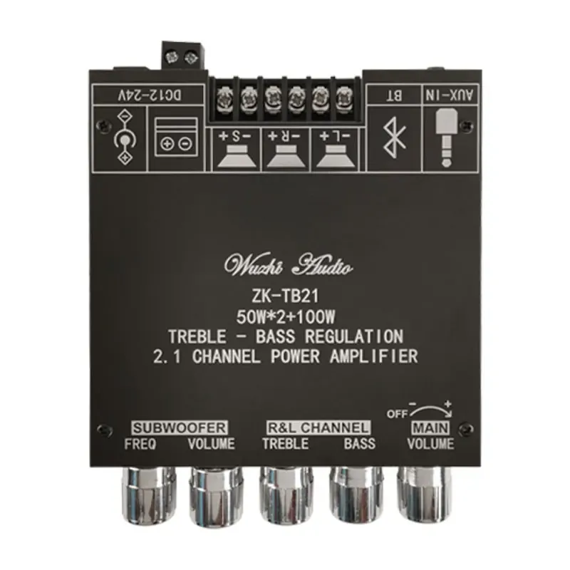 Förstärkare TB21 TPA3116D2 50WX2+100W 2,1 Channel BluetoothCompatible 5.0 Subwoofer Amplifier Board Power Audio Stereo Bass AMP