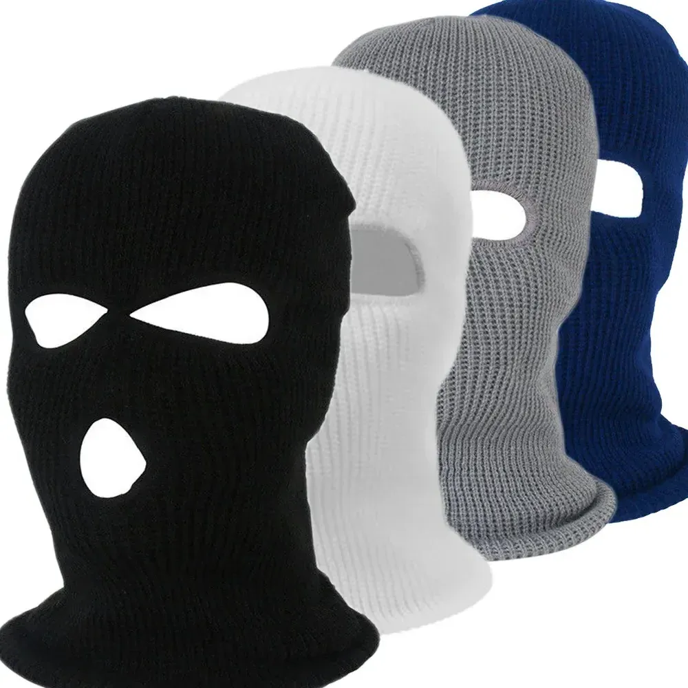 Foton Tactical Motorcycle Helmet Balaclava - 3-Hole Full Face Ski Mask,  Winter Cap for Motorbike, Army Style