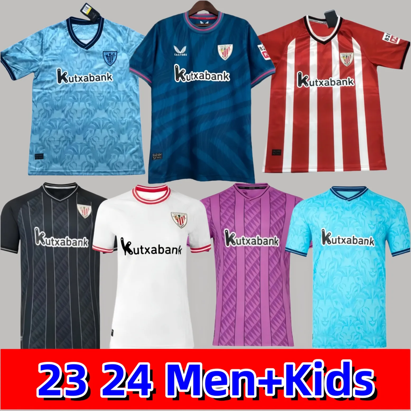 23 24 Club Jerseys de football Berenguer 2023 2024 Muniain Athletic Bilbao Home Away Williams Football Shirt Raul Garcia Villalibre Jersey Schet Kits Fans et Kids Fans Kits
