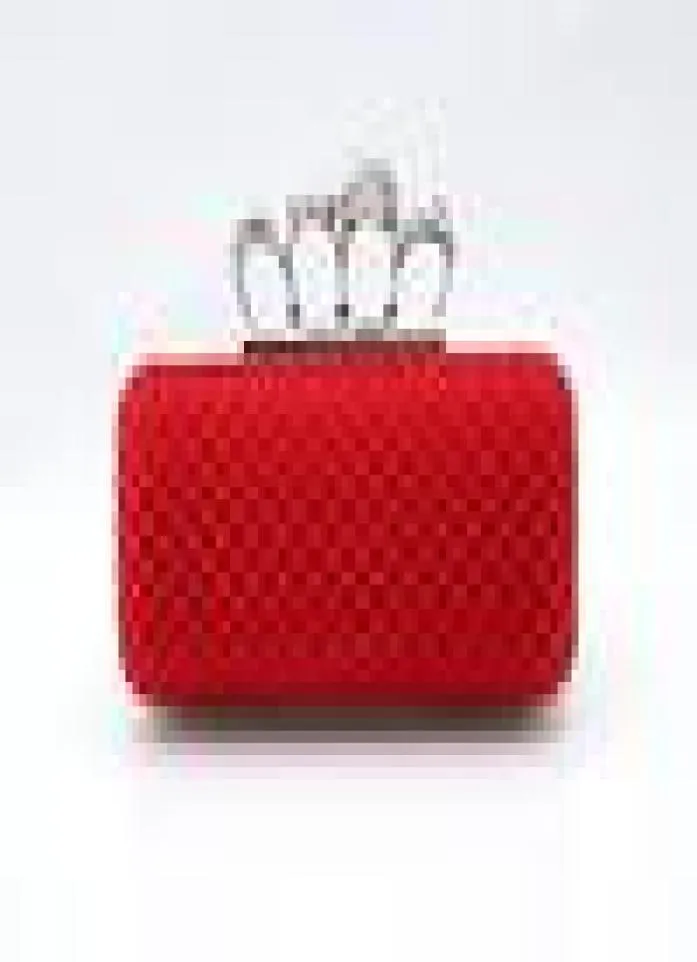 Classic DesignerType4 Red Ladies Skull Clutch Knuckle Anelli a quattro dita borse da bagno Borsa da sposa 03918B5766594