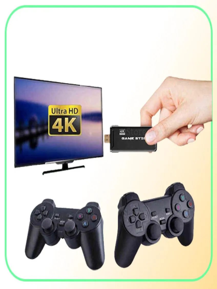 4K HD -обработка видеоигр Консоль 24G Беспроводной контроллер для PS1FCGBA 40 Retro TV Dendy Game 10000 Mini Games Stick H117072272647