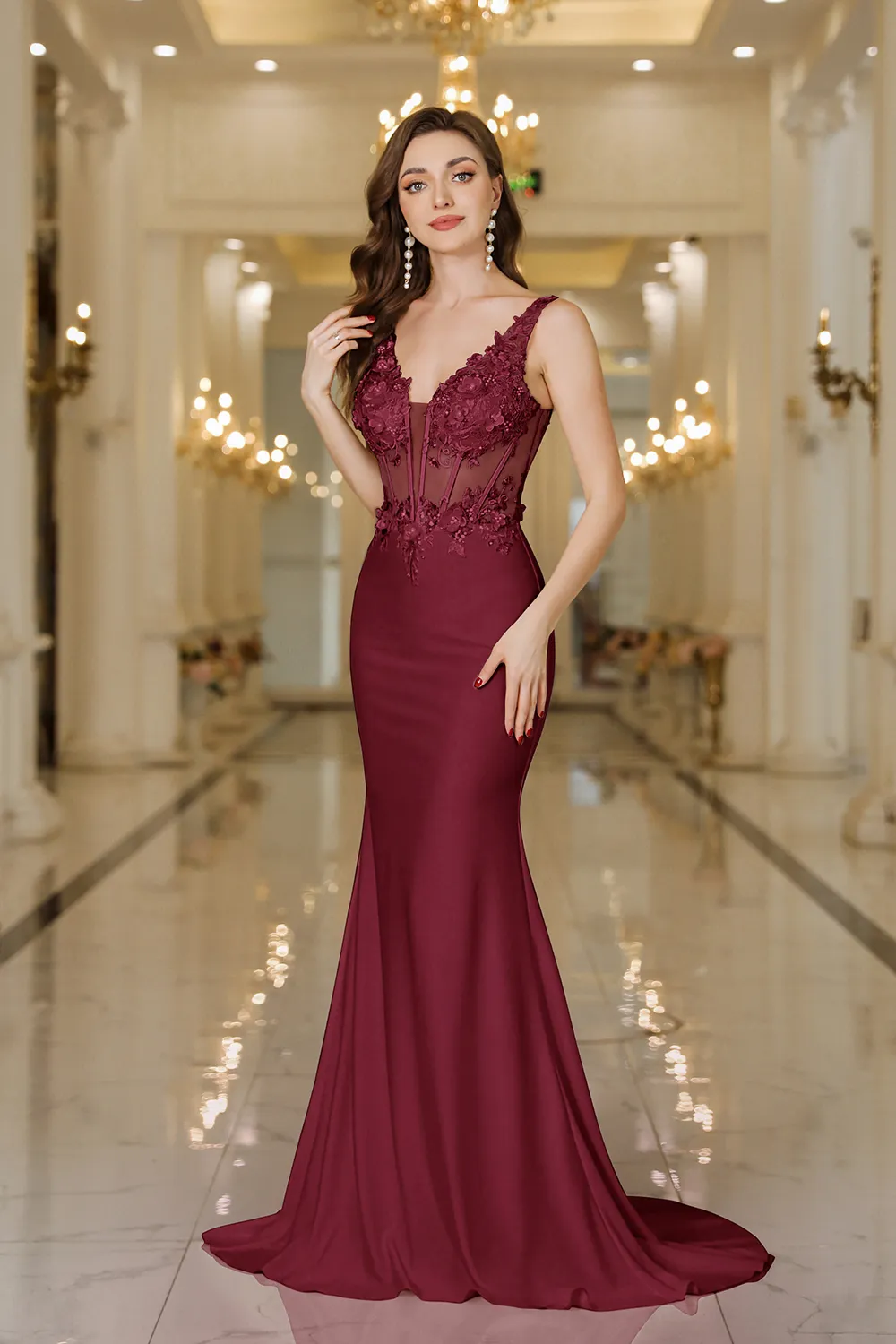 Bridesmaid Dress Royal Blue, Convertible A Line Gown: Versatile