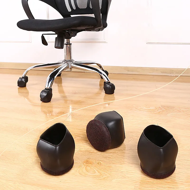 Uxcell 12Pack Chair Leg Caps, 60mm  2-3/8 Inch  Non-Marking PVC Chair Leg Tips Non Slip Chair Leg Floor Protectors Black