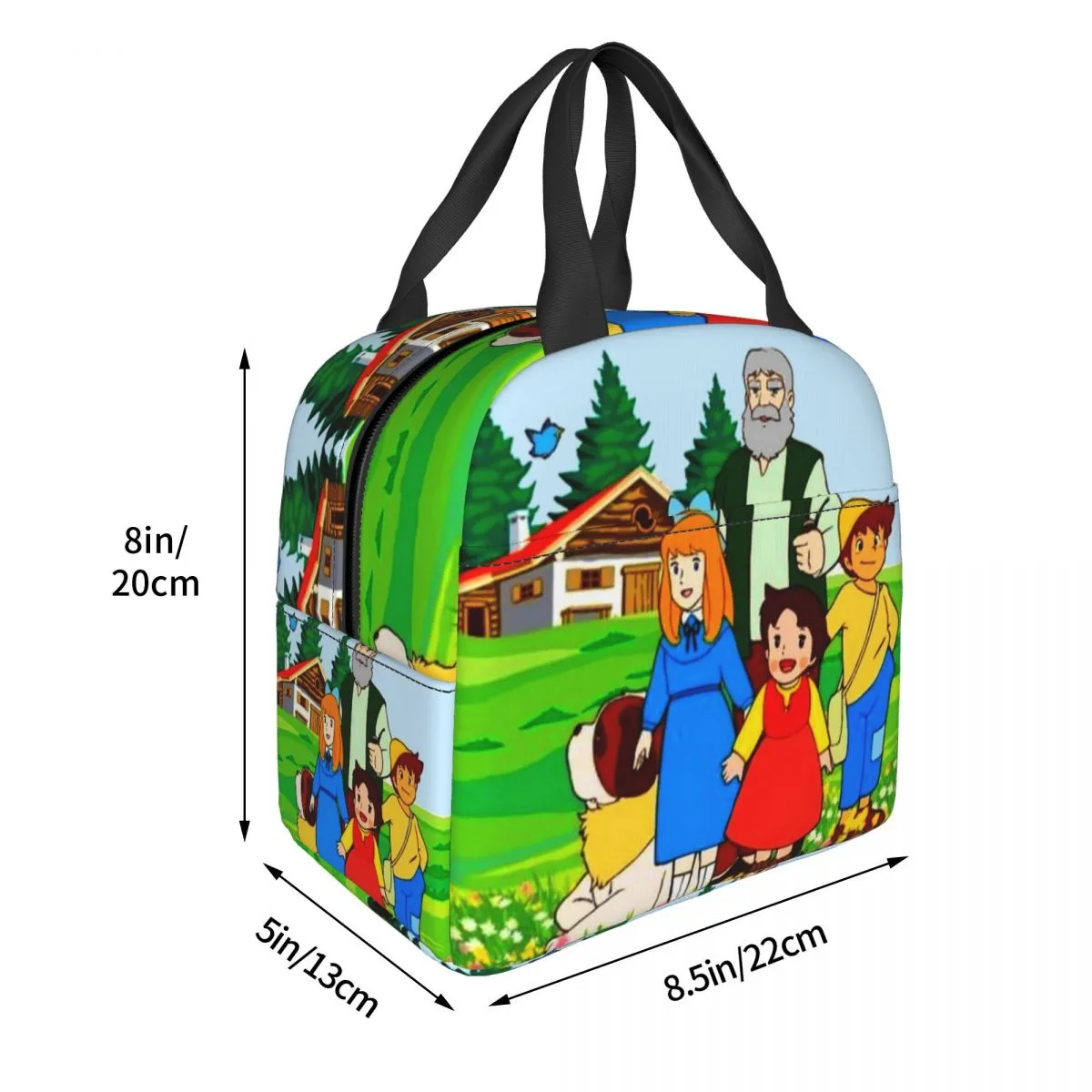 Alps Mountain Heidi Peter und Opa Lunchbag warme Kühler thermisch isolierter Lunchbox für Frauen Kinderschule Food Bags