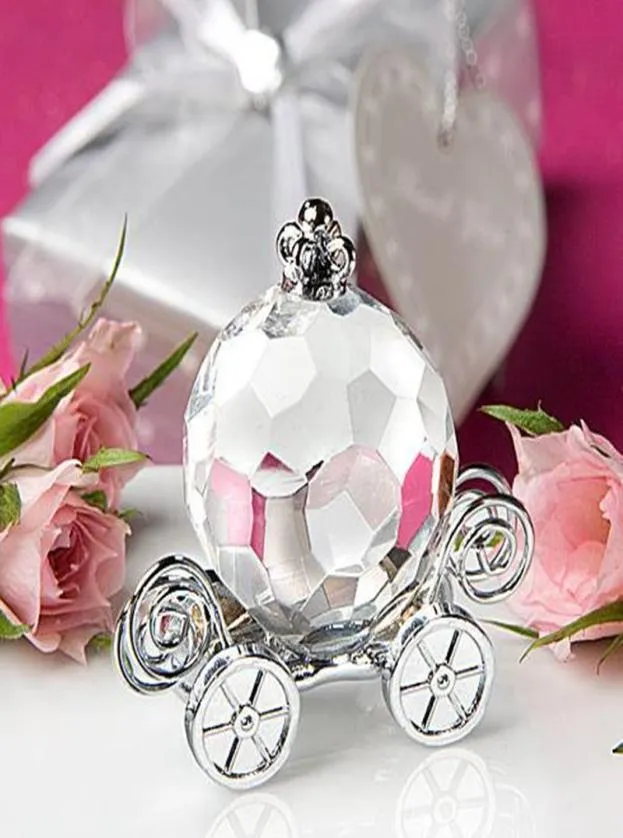 Högkvalitativ valkollektion Crystal Pumpkin Carriage Wedding Favors 10pcslot 10278084679