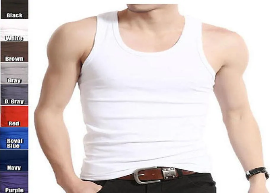 Hommes musculaires entiers Top Quality Coton Ashirt femme batteur de batteuse Ribbed Top3300314