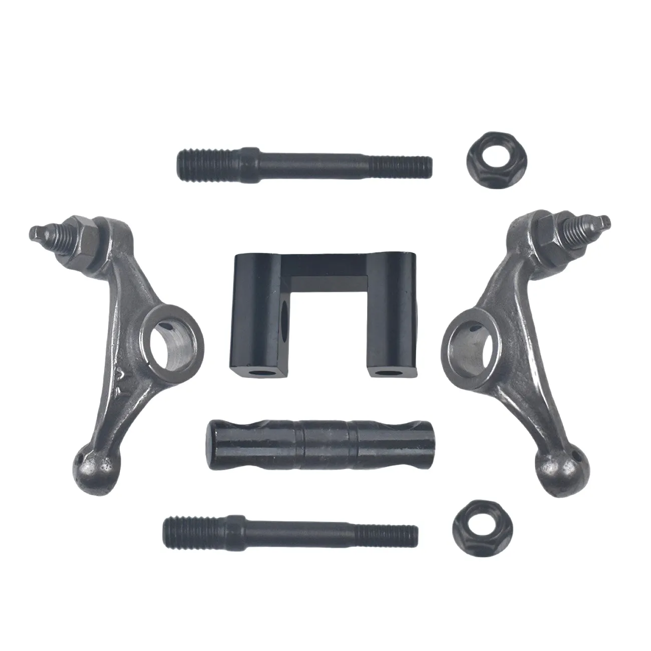 Black Acing Shaft Rocker Arm Set with Push Rods and 26Lb Valve Spring ...