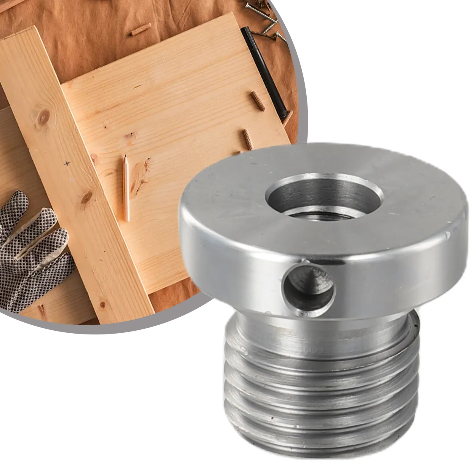 Wood Lathe Chuck Adapter 48 × 48 × 42 mm Screw Thread Spindle Adapter ...
