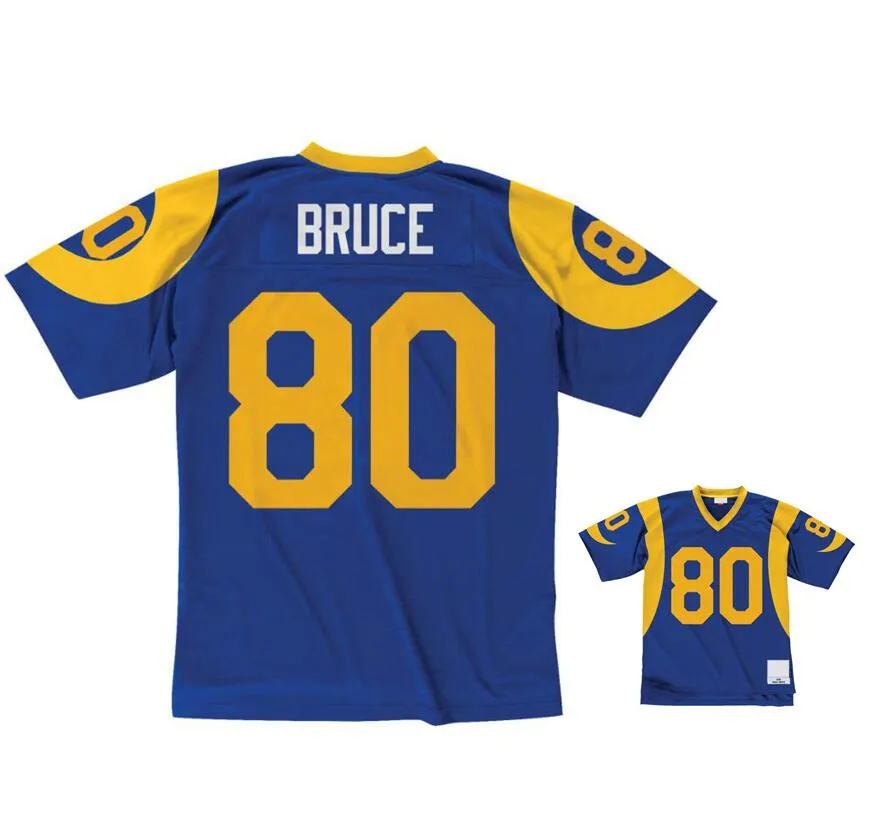 Gestikte voetbalshirts 80 Isaac Bruce 1999 Mesh Legacy Retro Classics Jersey Men Women 6xl