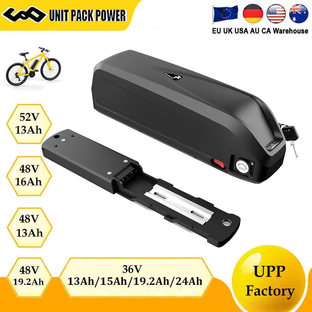 Ebike Battery Hailong 48V 20AH 36V 19.2AH 52V 15AH 21700 18650リチウム電気自転車バタイア1000W 750W 500W 350Wモーター